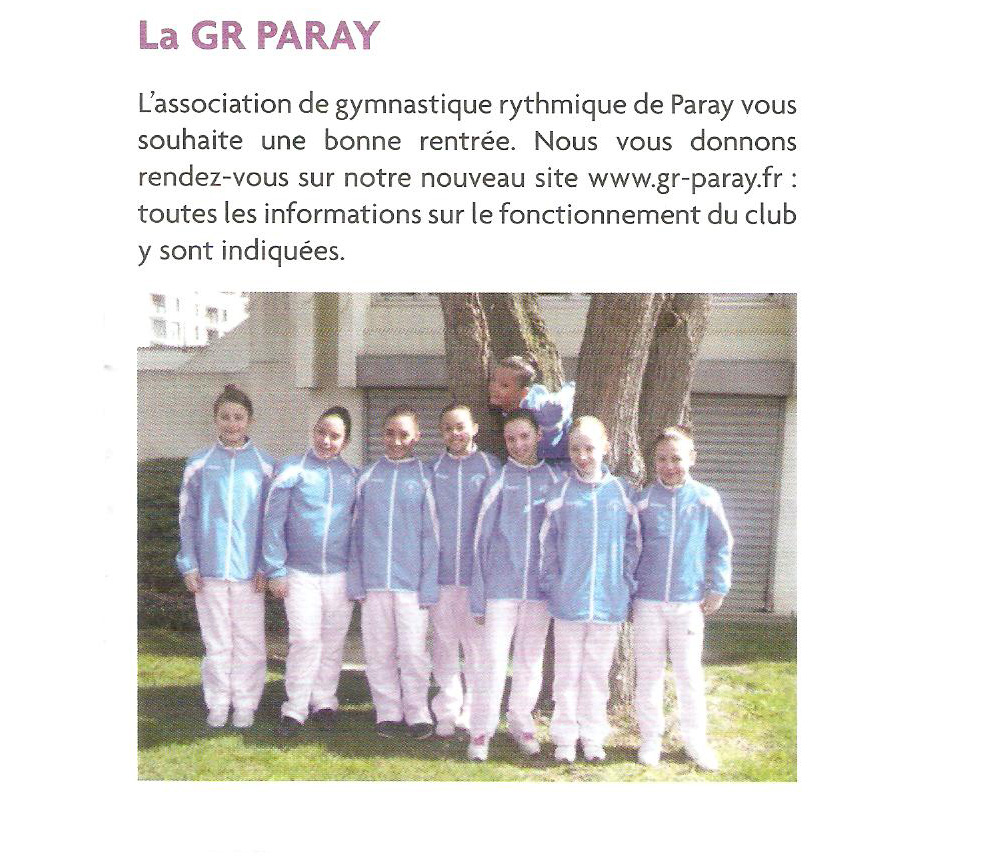 rentrée GR Paray